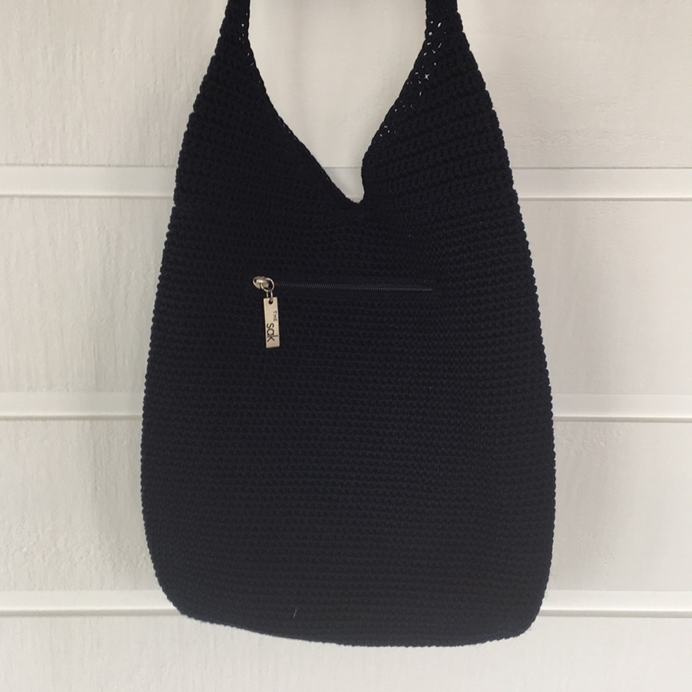 Navy blue soft hobo bag